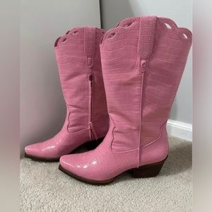 Sam Edelman Pink Cowgirl Boots